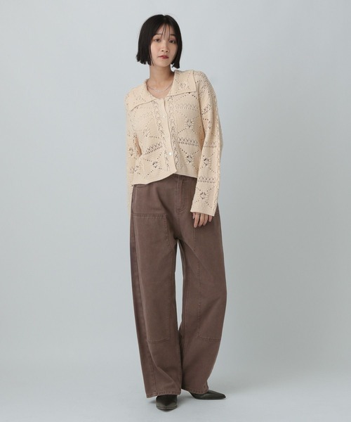 LOWRYS FARM(ローリーズファーム)の「ダブルニーワークパンツ 580335(デニムパンツ・レディース・ブラウン/ブラック・MEDIUM/LARGE)」の5枚目の写真