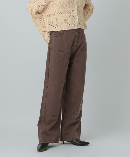 LOWRYS FARM(ローリーズファーム)の「ダブルニーワークパンツ 580335(デニムパンツ・レディース・ブラウン/ブラック・MEDIUM/LARGE)」の6枚目の写真
