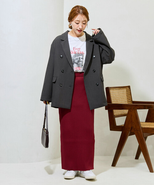 エブール　ダブルジャケット 中古・古着通販】EBURE (エブール) ダブルテーラードジャケット