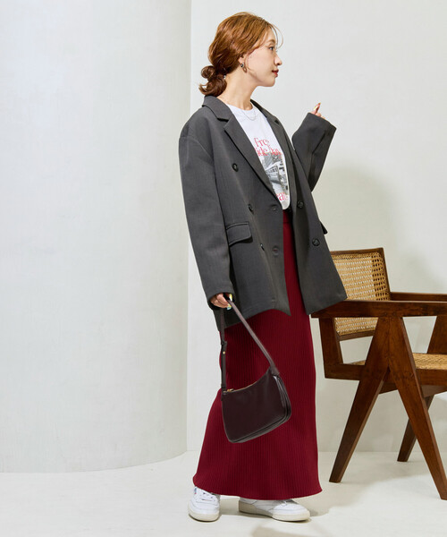 FREAK'S STORE（フリークスストア）の「限定展開　ダブル テーラード ジャケット（テーラードジャケット・レディース・ブラック/ブラウン/ブルーグリーン/グレー・ﾌﾘ-）」の17枚目の写真