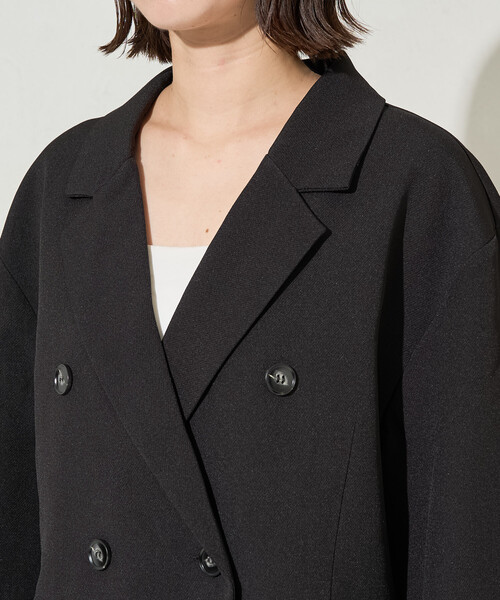 【美品】shareef ダブルテーラードジャケット 黒 サイズ1 美品】shareef ダブルテーラードジャケット 黒 サイズ1 shareef