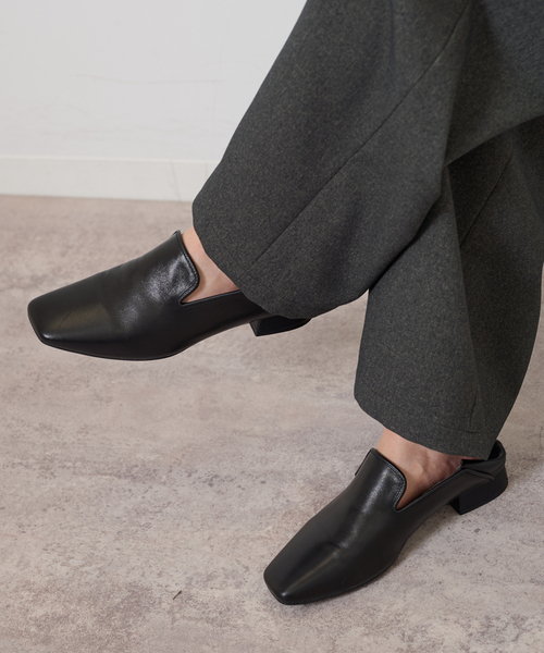 JOURNAL STANDARD relume（ジャーナルスタンダード　レリューム）の「relume スクエアローファー（ローファー・レディース・ベージュ/ブラック・23.5cm/24cm/24.5cm/23cm）」の3枚目の写真