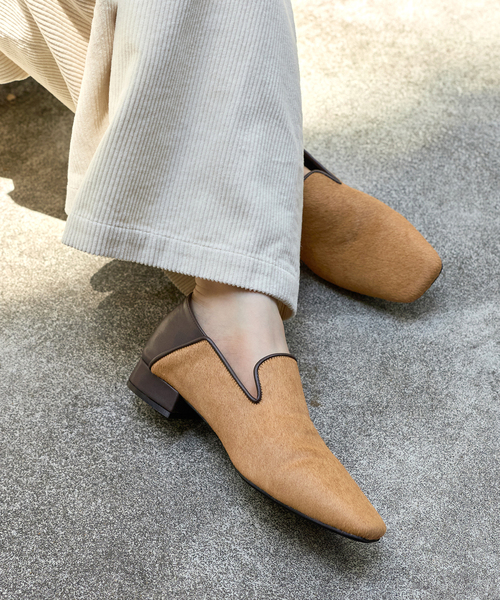 JOURNAL STANDARD relume（ジャーナルスタンダード　レリューム）の「relume スクエアローファー（ローファー・レディース・ベージュ/ブラック・23.5cm/24cm/24.5cm/23cm）」の18枚目の写真