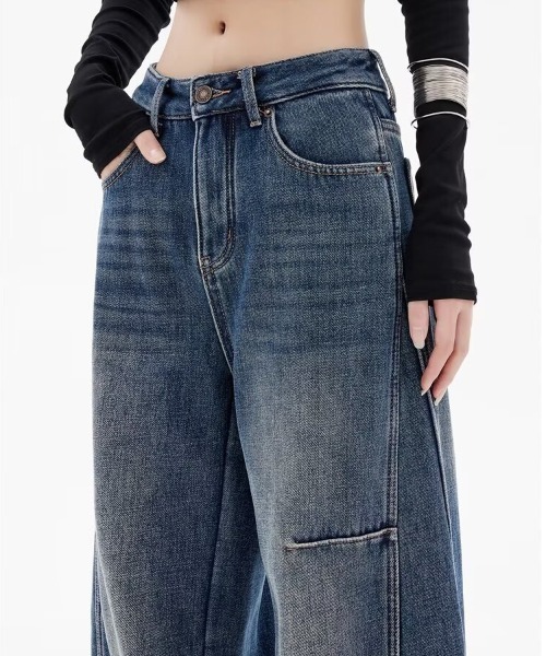 gossip!ロサンゼルス(ゴシップロサンゼルス)の「バレルレッグ ワイドデニムパンツ(デニムパンツ・レディース・ブルー・S/M)」の10枚目の写真
