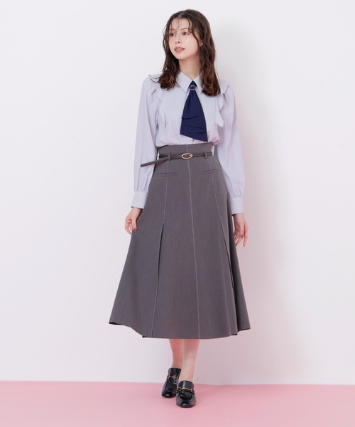 JILL by JILL STUART（ジルバイジルスチュアート）の「◇ラッフルボウタイブラウス（シャツ/ブラウス・レディース・ピンク/ホワイト/ブルー/ブルー系その他・FREE）」の9枚目の写真