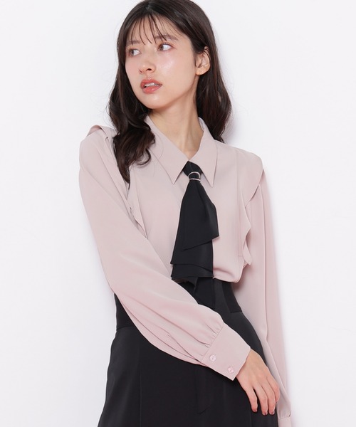 JILL by JILL STUART（ジルバイジルスチュアート）の「◇ラッフルボウタイブラウス（シャツ/ブラウス・レディース・ピンク/ホワイト/ブルー/ブルー系その他・FREE）」の19枚目の写真