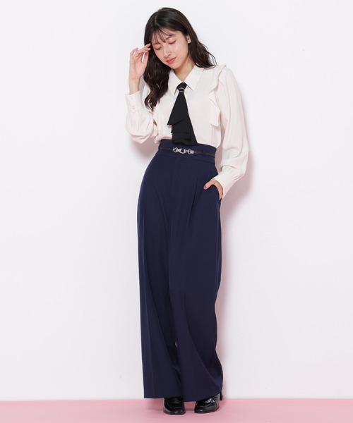 JILL by JILL STUART（ジルバイジルスチュアート）の「◇ラッフルボウタイブラウス（シャツ/ブラウス・レディース・ピンク/ホワイト/ブルー/ブルー系その他・FREE）」の18枚目の写真