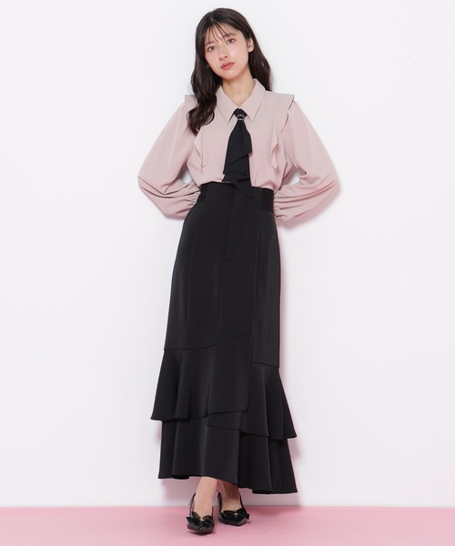 JILL by JILL STUART（ジルバイジルスチュアート）の「◇ラッフルボウタイブラウス（シャツ/ブラウス・レディース・ピンク/ホワイト/ブルー/ブルー系その他・FREE）」の20枚目の写真