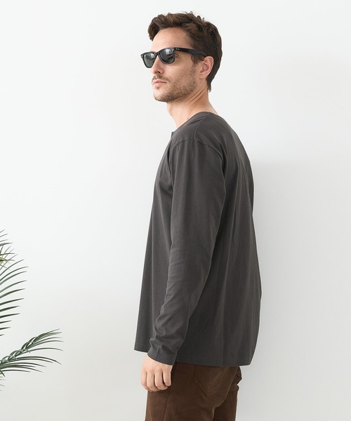 LB/S (エルビーエス)の「【汗染みの目立ちにくいTシャツ ZEROSTAIN/ゼロステイン】キーネック ロンT 防汚 UVカット(Tシャツ/カットソー・メンズ・ブラック/スミクロ/ホワイト・X-LARGE/MEDIUM/LARGE)」の18枚目の写真