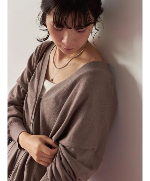 Samansa Mos2 blue（サマンサモスモスブルー）の「ドロップメタル2連ネックレス（ネックレス・レディース・シルバー・F）」の5枚目の写真