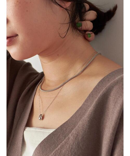 Samansa Mos2 blue（サマンサモスモスブルー）の「ドロップメタル2連ネックレス（ネックレス・レディース・シルバー・F）」の7枚目の写真