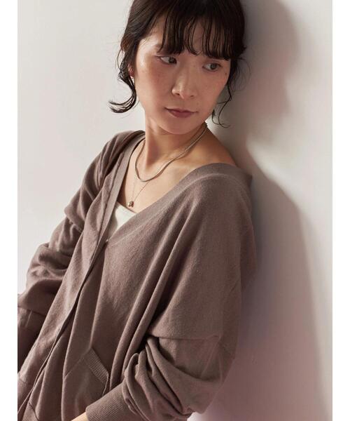 Samansa Mos2 blue（サマンサモスモスブルー）の「ドロップメタル2連ネックレス（ネックレス・レディース・シルバー・F）」の8枚目の写真