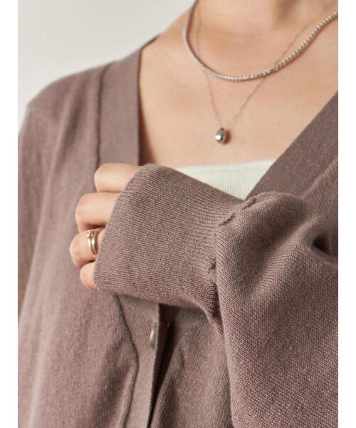 Samansa Mos2 blue（サマンサモスモスブルー）の「ドロップメタル2連ネックレス（ネックレス・レディース・シルバー・F）」の10枚目の写真