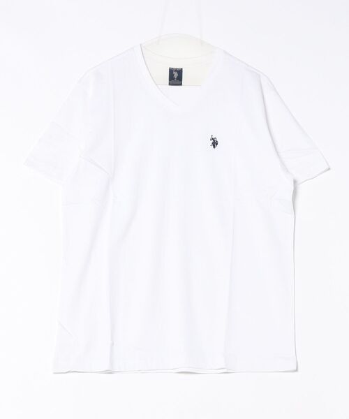 U.S. POLO ASSN.(ユーエスポロアッスン)の「【Bl】【U.S. POLO ASSN】 ⅤネックコットンTシャツ(Tシャツ/カットソー・メンズ・ブラック/ネイビー/イエロー/ホワイト・LARGE/X-LARGE/MEDIUM)」の2枚目の写真