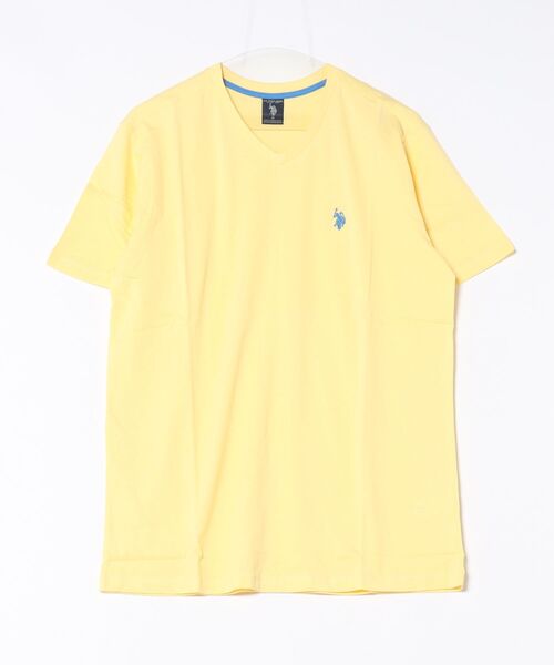 U.S. POLO ASSN.(ユーエスポロアッスン)の「【Bl】【U.S. POLO ASSN】 ⅤネックコットンTシャツ(Tシャツ/カットソー・メンズ・ブラック/ネイビー/イエロー/ホワイト・LARGE/X-LARGE/MEDIUM)」の4枚目の写真