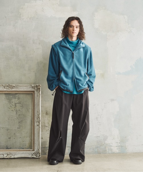 CASPER JOHN（キャスパージョン）の「Detachable inner fleece blouson/デタッチャブルインナーフリースブルゾン（その他トップス・メンズ・アイボリー/グリーン/ブルー・LARGE/MEDIUM/SMALL/X-SMALL）」の7枚目の写真