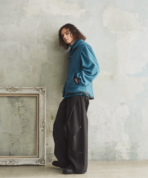 CASPER JOHN（キャスパージョン）の「Detachable inner fleece blouson/デタッチャブルインナーフリースブルゾン（その他トップス・メンズ・アイボリー/グリーン/ブルー・LARGE/MEDIUM/SMALL/X-SMALL）」の8枚目の写真