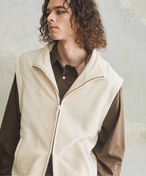 CASPER JOHN（キャスパージョン）の「Detachable inner fleece blouson/デタッチャブルインナーフリースブルゾン（その他トップス・メンズ・アイボリー/グリーン/ブルー・LARGE/MEDIUM/SMALL/X-SMALL）」の10枚目の写真