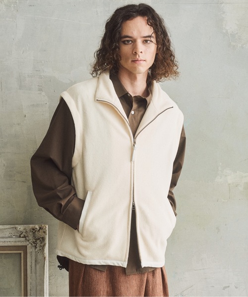 CASPER JOHN（キャスパージョン）の「Detachable inner fleece blouson/デタッチャブルインナーフリースブルゾン（その他トップス・メンズ・アイボリー/グリーン/ブルー・LARGE/MEDIUM/SMALL/X-SMALL）」の9枚目の写真