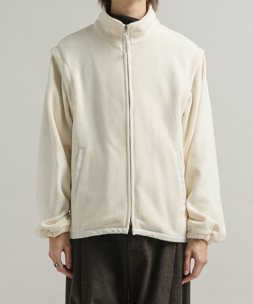 CASPER JOHN（キャスパージョン）の「Detachable inner fleece blouson/デタッチャブルインナーフリースブルゾン（その他トップス・メンズ・アイボリー/グリーン/ブルー・LARGE/MEDIUM/SMALL/X-SMALL）」の13枚目の写真