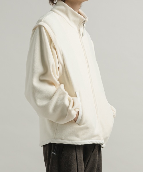 CASPER JOHN（キャスパージョン）の「Detachable inner fleece blouson/デタッチャブルインナーフリースブルゾン（その他トップス・メンズ・アイボリー/グリーン/ブルー・LARGE/MEDIUM/SMALL/X-SMALL）」の14枚目の写真