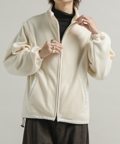 CASPER JOHN（キャスパージョン）の「Detachable inner fleece blouson/デタッチャブルインナーフリースブルゾン（その他トップス・メンズ・アイボリー/グリーン/ブルー・LARGE/MEDIUM/SMALL/X-SMALL）」の16枚目の写真