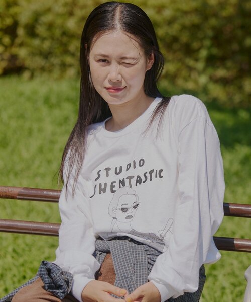 【WHIMSIC】シェンタスティック スタジオ シルクスクリーンプリントT