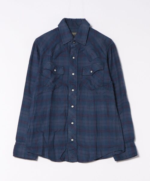 AYUITE（アユイテ）の「【Ca】【it】【AYUITE】ﾚｰﾖﾝﾈﾙﾁｪｯｸ（シャツ/ブラウス・メンズ・ベージュ/ネイビー・MEDIUM/SMALL）」の2枚目の写真