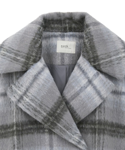 earth music&ecology（アースミュージックアンドエコロジー）の「【2025AW】チェックシャギーコート（テーラードジャケット・レディース・ブラウン系その他/グレー系その他・FREE）」の20枚目の写真