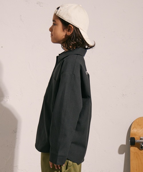 PAIRMANON STREET（ペアマノンストリート）の「オックス シャツ【PAIRMANON STREET】（シャツ/ブラウス・キッズ・ブラック/ブルー/ベージュ/グリーン・160/100/90/150/130/110/120/140）」の10枚目の写真