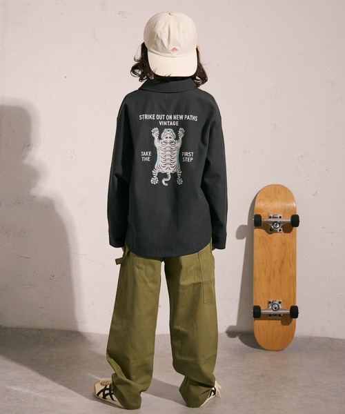 PAIRMANON STREET（ペアマノンストリート）の「オックス シャツ【PAIRMANON STREET】（シャツ/ブラウス・キッズ・ブラック/ブルー/ベージュ/グリーン・160/100/90/150/130/110/120/140）」の9枚目の写真