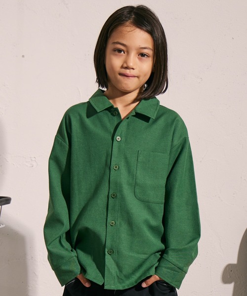 PAIRMANON STREET（ペアマノンストリート）の「オックス シャツ【PAIRMANON STREET】（シャツ/ブラウス・キッズ・ブラック/ブルー/ベージュ/グリーン・160/100/90/150/130/110/120/140）」の5枚目の写真