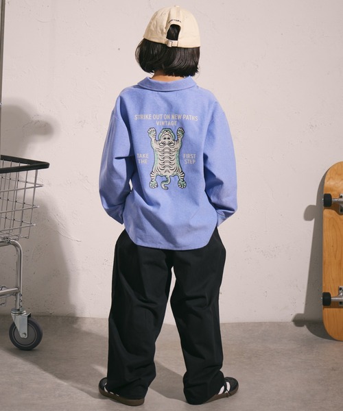 PAIRMANON STREET（ペアマノンストリート）の「オックス シャツ【PAIRMANON STREET】（シャツ/ブラウス・キッズ・ブラック/ブルー/ベージュ/グリーン・160/100/90/150/130/110/120/140）」の19枚目の写真