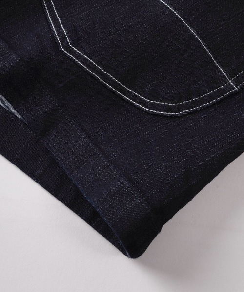 HANES(ヘインズ)の「【78】【Hanes/ヘインズ】デニムカバーオール/デニムジャケット/アメカジ(カバーオール・メンズ・ブラック/サックスブルー/ワンウォッシュ/ブルー・S/M/L/XL)」の5枚目の写真
