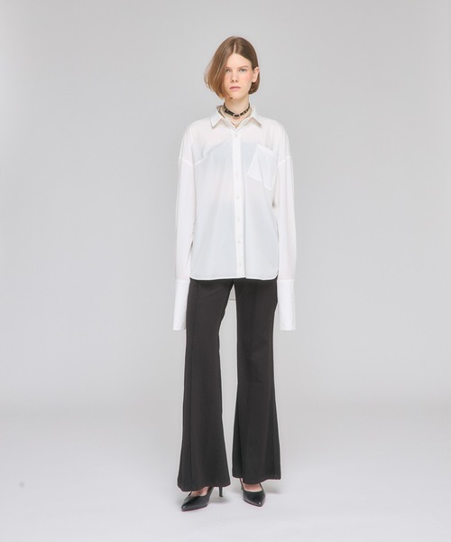 Nora Lily elle(ノラリリーエル)の「【Nora Lily】「elle」Back Balloon Shirts(シャツ/ブラウス・レディース・ホワイト/ブラック/カーキ・FREE)」の9枚目の写真