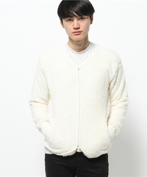 【WHO'S WHO gallery】両面ボアZIPカーデ