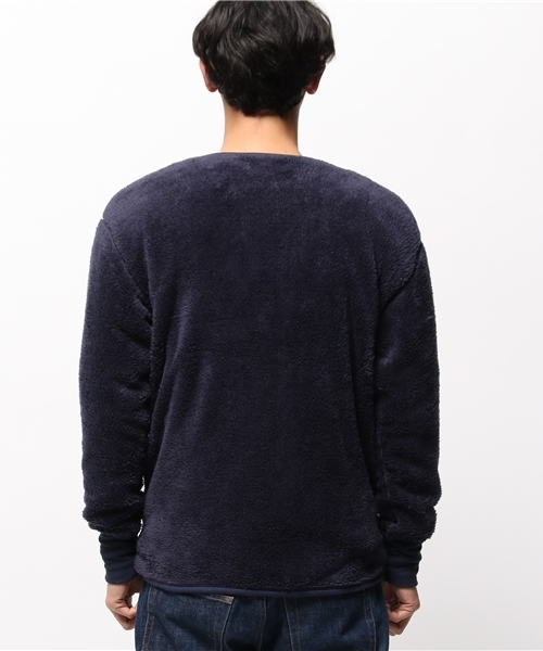 OUTLET(アウトレット)の「【WHO'S WHO gallery】両面ボアZIPカーデ(カーディガン/ボレロ・メンズ・ネイビー/アイボリー/グレー・LARGE)」の5枚目の写真