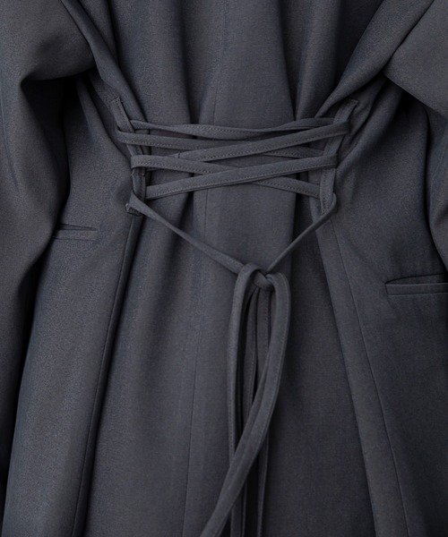 VACANCY（ヴァカンシー）の「チャイナボタンオーバージャケット/SETUP（テーラードジャケット・レディース・チャコールグレー/ブラック・FREE）」の17枚目の写真