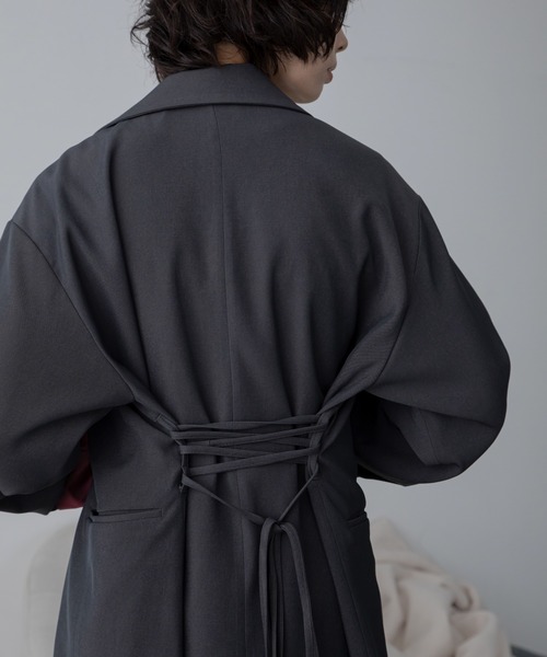 VACANCY（ヴァカンシー）の「チャイナボタンオーバージャケット/SETUP（テーラードジャケット・レディース・チャコールグレー/ブラック・FREE）」の19枚目の写真