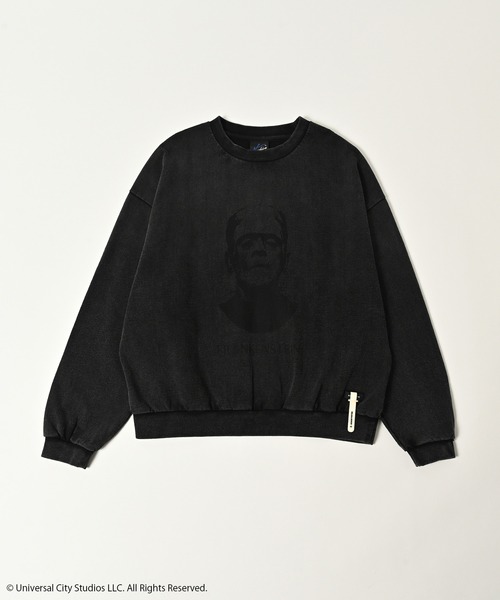 ADAM PATEK（アダムパテック）の「ADAMPATEK/Frankenstein portrait crewneck/フランケンシュタイン肖像画プリントコラボスウェット(AP2524020)（スウェット・レディース・ブラック/杢グレー・1/2）」の12枚目の写真