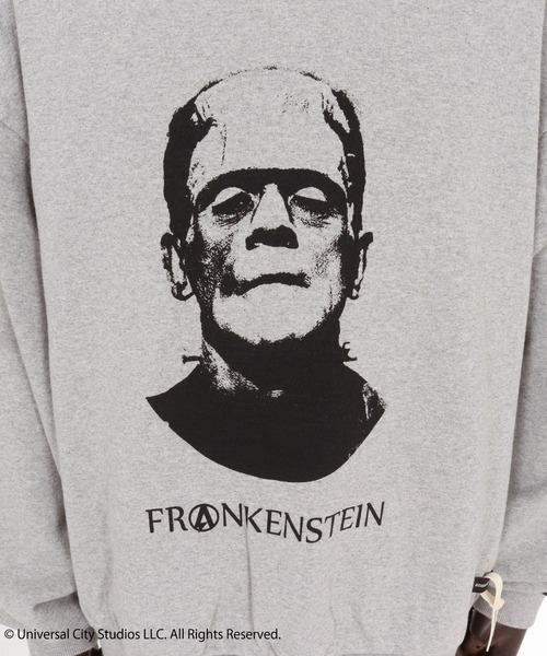 ADAM PATEK（アダムパテック）の「ADAMPATEK/Frankenstein portrait crewneck/フランケンシュタイン肖像画プリントコラボスウェット(AP2524020)（スウェット・レディース・ブラック/杢グレー・1/2）」の21枚目の写真