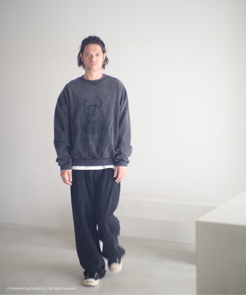 ADAM PATEK（アダムパテック）の「ADAMPATEK/Frankenstein portrait crewneck/フランケンシュタイン肖像画プリントコラボスウェット(AP2524020)（スウェット・レディース・ブラック/杢グレー・1/2）」の17枚目の写真