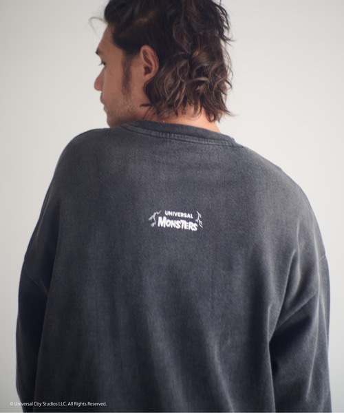 ADAM PATEK（アダムパテック）の「ADAMPATEK/Frankenstein portrait crewneck/フランケンシュタイン肖像画プリントコラボスウェット(AP2524020)（スウェット・レディース・ブラック/杢グレー・1/2）」の16枚目の写真