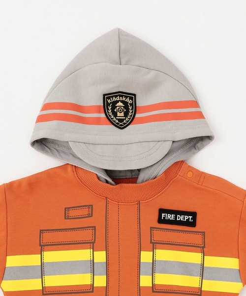 kladskap（クレードスコープ）の「なりきりパーカ（パーカー・キッズ・ネイビー/オレンジ・100cm/110cm/130cm/90cm/120cm）」の4枚目の写真