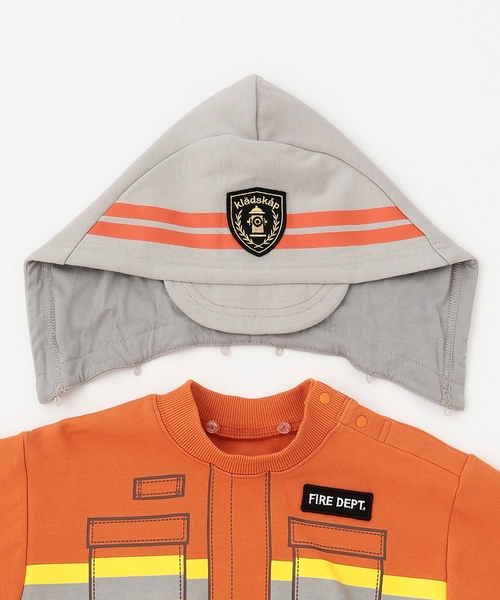 kladskap（クレードスコープ）の「なりきりパーカ（パーカー・キッズ・ネイビー/オレンジ・100cm/110cm/130cm/90cm/120cm）」の5枚目の写真