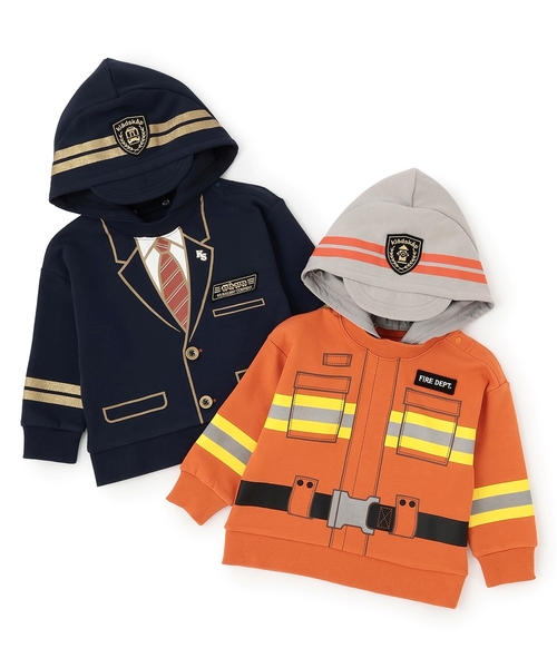 kladskap（クレードスコープ）の「なりきりパーカ（パーカー・キッズ・ネイビー/オレンジ・100cm/110cm/130cm/90cm/120cm）」の9枚目の写真