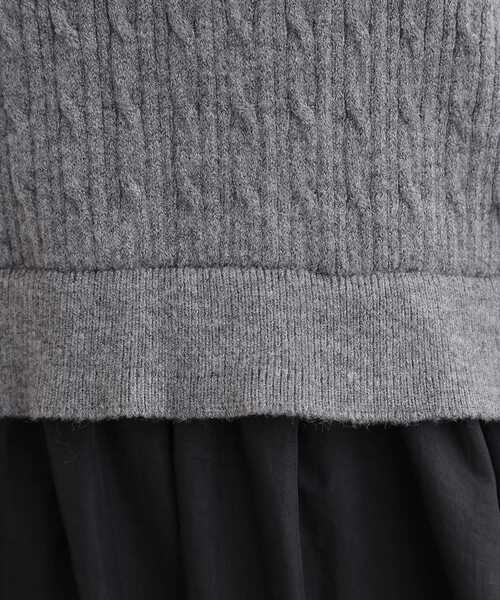 grove(グローブ)の「【時短コーデ】ポロニットドッキングワンピース(ワンピース・レディース・グレー系4/ネイビー系4/ブラック系4・02/03/01/04/05)」の14枚目の写真