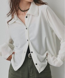 シャツ/ブラウス（ホワイト/白色系・ベロア）ファッション通販 - ZOZOTOWN
