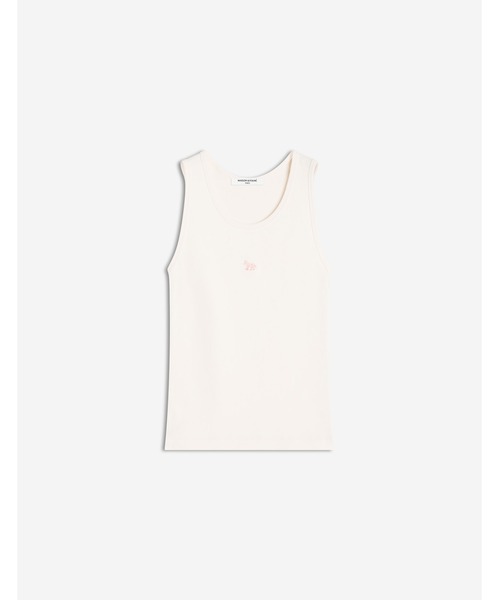 Maison Kitsune（メゾンキツネ）の「BABY FOX RIBBED TANK TOP（タンクトップ・レディース・アイボリー/ブラウン・L/M/S/XS）」の2枚目の写真