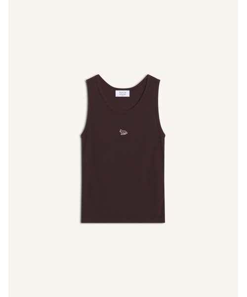 Maison Kitsune（メゾンキツネ）の「BABY FOX RIBBED TANK TOP（タンクトップ・レディース・アイボリー/ブラウン・L/M/S/XS）」の5枚目の写真